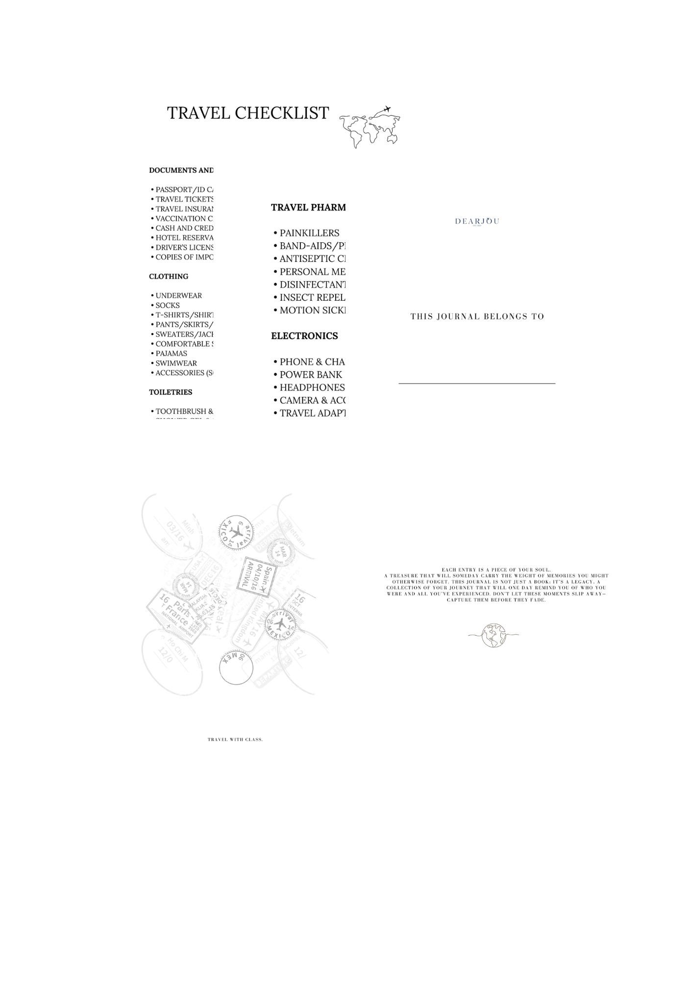 Travel Journal - Weltweit